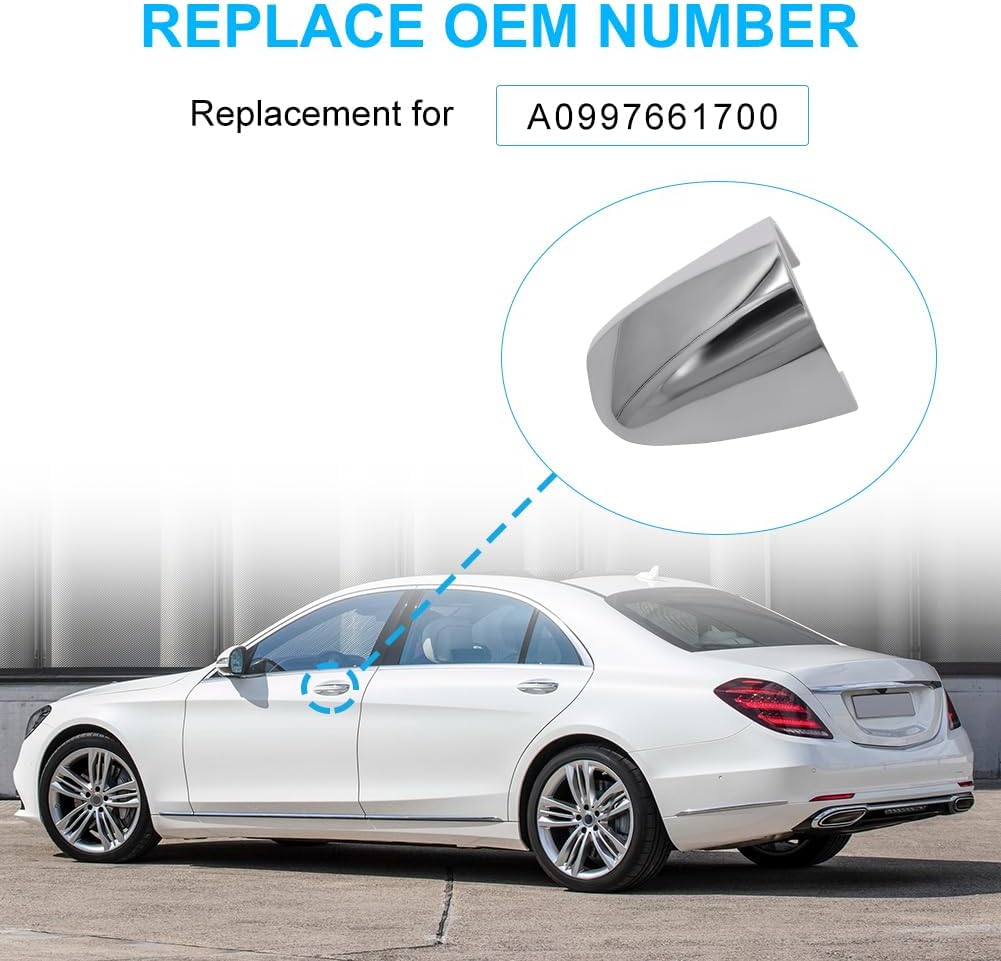 JDMON Front Driver Door Handle Lock Cylinder Cap Replacement for Mercedes-Benz AMG GT C-Class W205 S205 C205 E-Class W213 C238 GLC C253 GLE C292 S-Class C217 W222 X222 Replacement for A0997661700