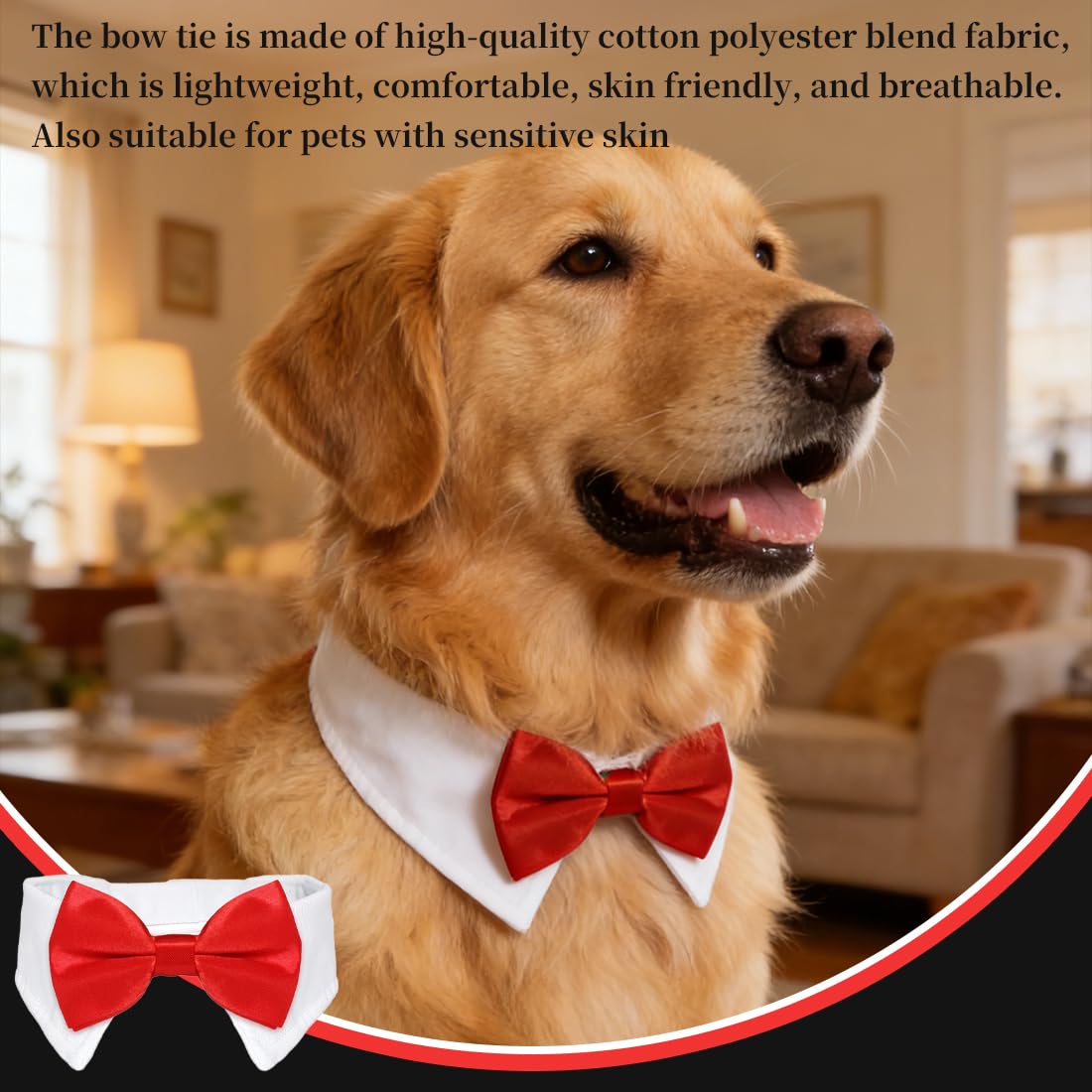 Bandana per cani con papillon regolabili per matrimoni feste