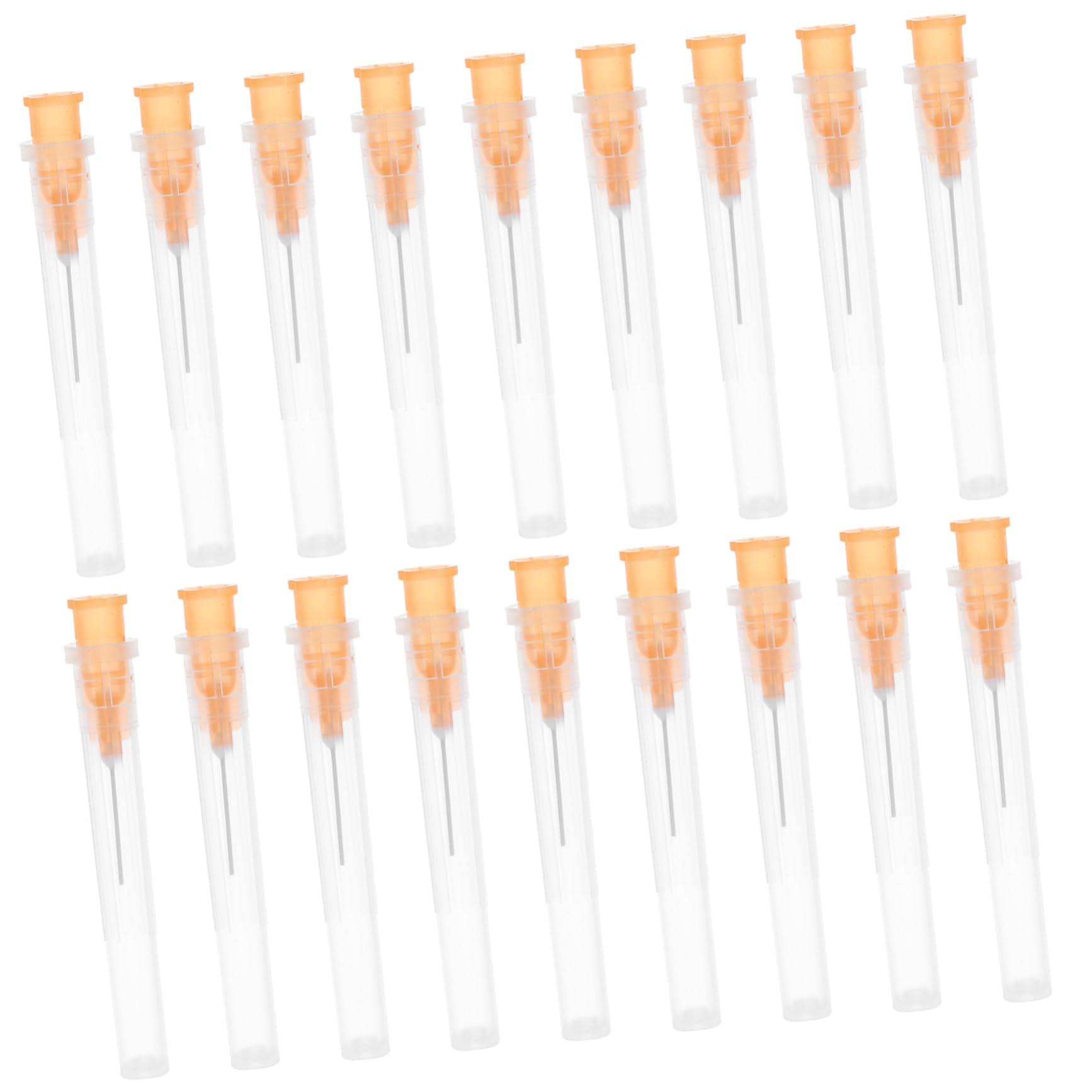 BELLIFFY 100pcs Industrial Liquid Refill Tool Plastic Dispensing Needles Needle Caps 25g 13mm Glue for DIY Crafts Lab Use