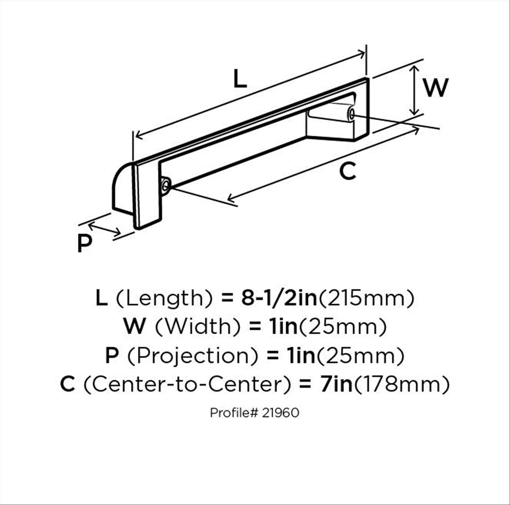 Amerock, Matte Black, 7 in (178mm) Center-to-Center - Image 3