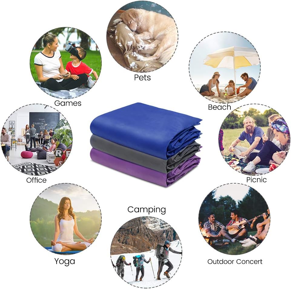 ZOMAKE Large Outdoor Blanket, Waterproof Windproof Camping Blanket for Cold Weather Machine Washable Foldable Stadium Blanket for Picnic, Festival, Concert