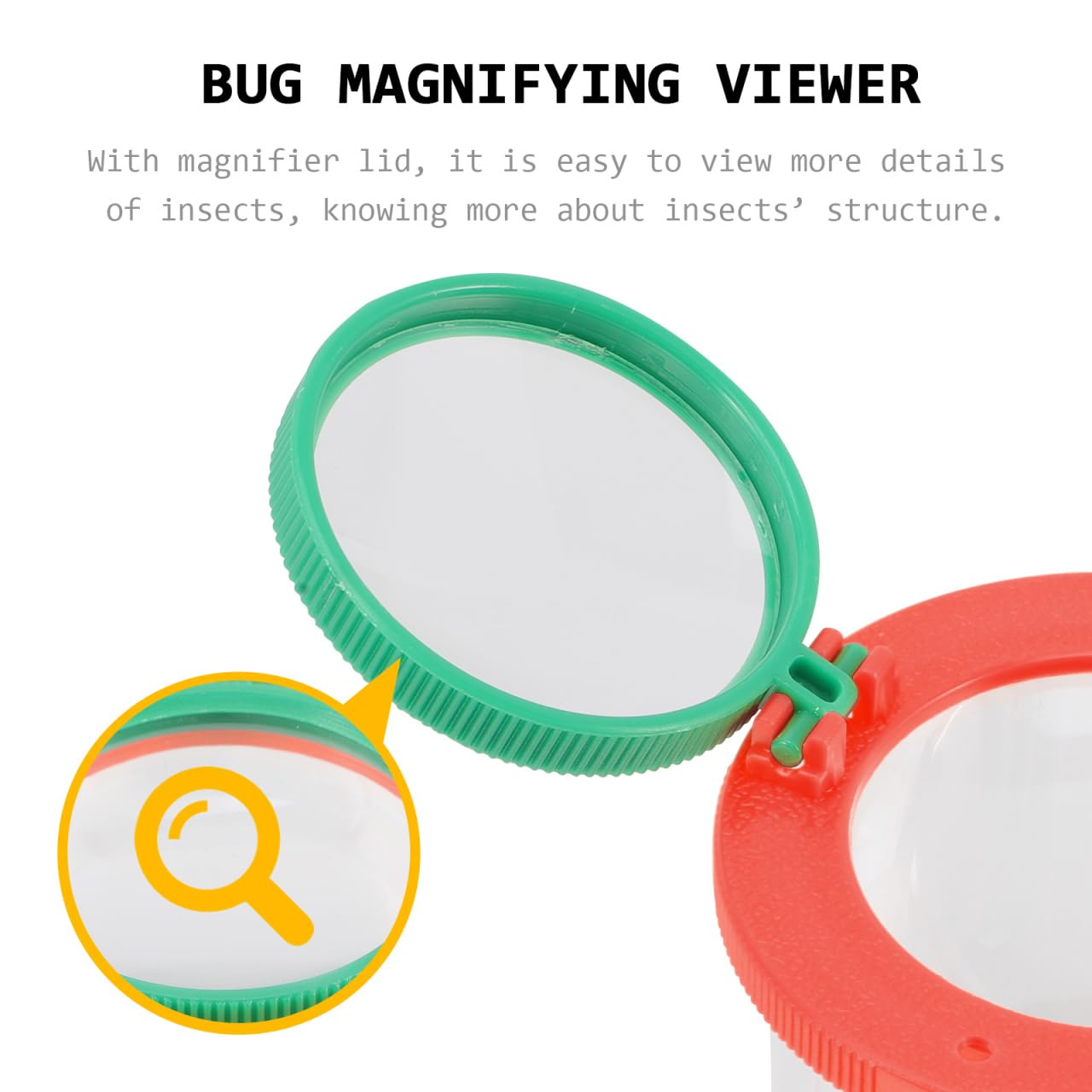 Toyvian Kids Bug Magnifier Viewer with Lid 4-Pack Insect Observation Box Educational Science Nature Exploration Tool for Children - Image 4