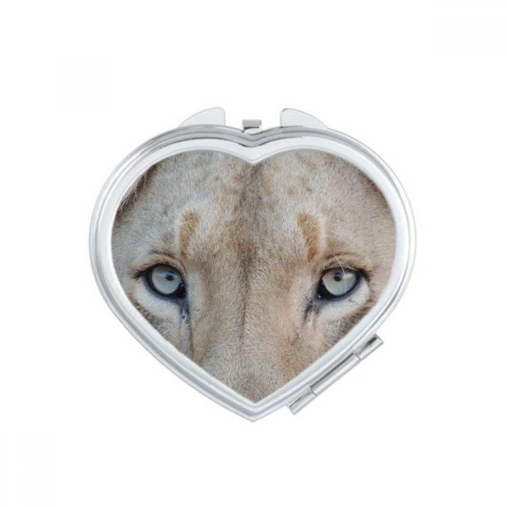 Miroir de poche imprimé mouton en forme de cœur accessoire compact de maquillage