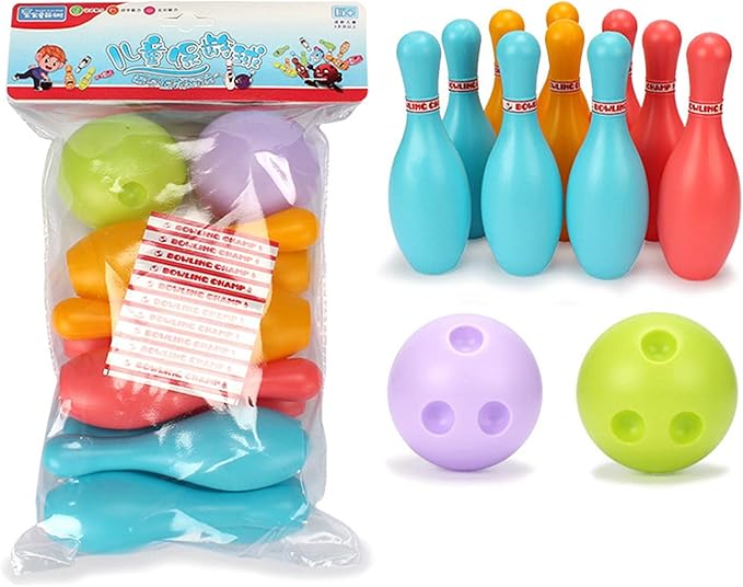 Amazon Co Jp ボーリング おもちゃ ボーリング セット カラフル ピン ボウリング おもちゃ キッズ スポーツ 知育玩具 レクリエーション おもちゃ