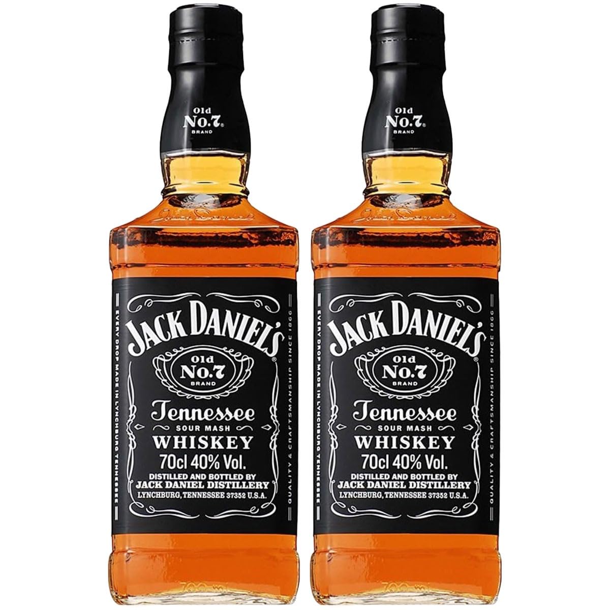 Amazon.co.jp: ジャック ダニエル ブラックラベル 40度 [700ml×2本