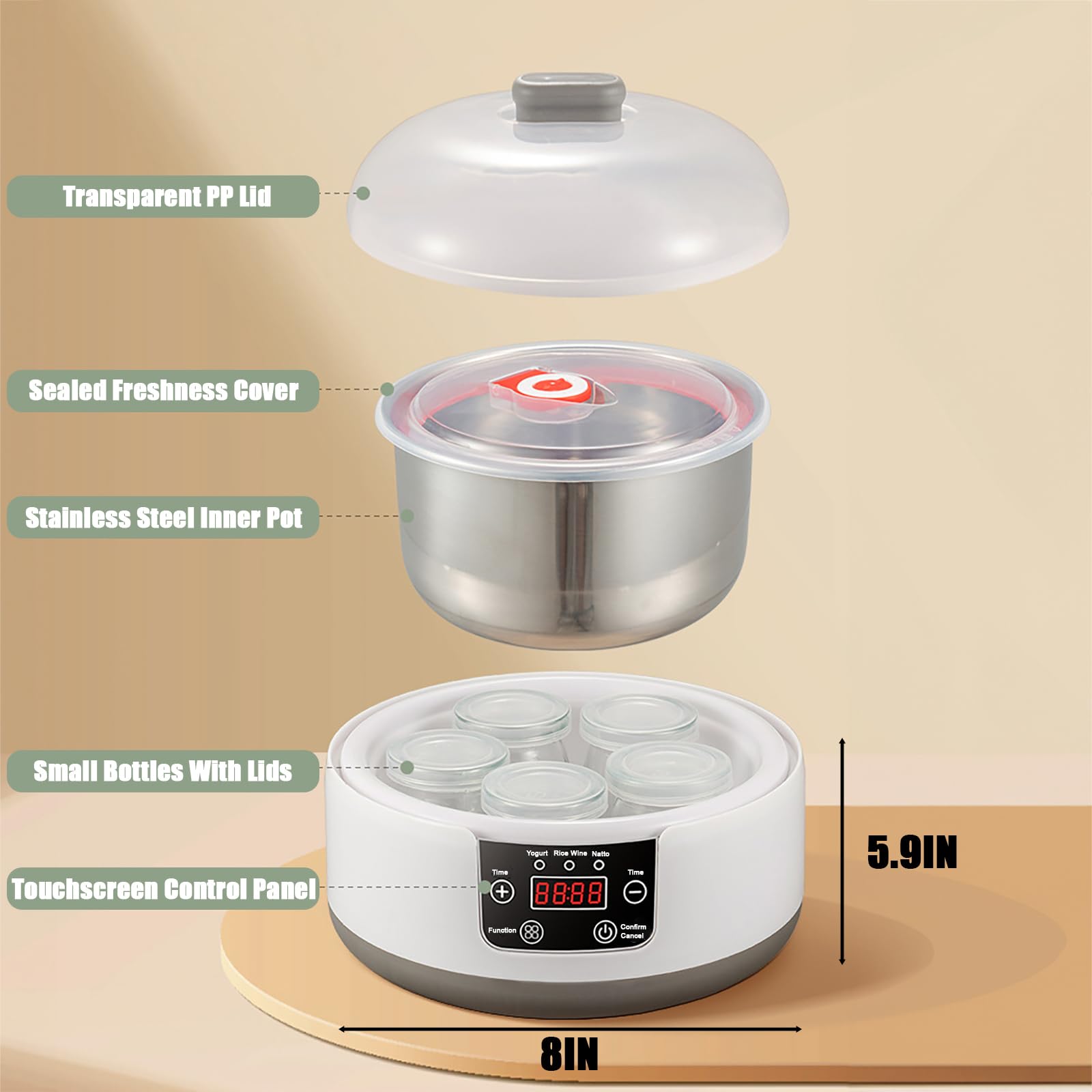 Amazon.com: Yogurt Maker Machine 36 Hour, Probiotic Yogurt Maker Amazon.com: Yogurt Maker Machine 36 Hour, Probiotic Yogurt Maker