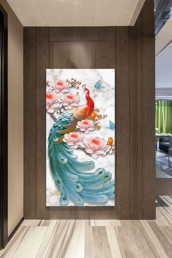 Amazon.co.jp: Looife キャンバス壁アート クジャクの絵 - 20x40インチ