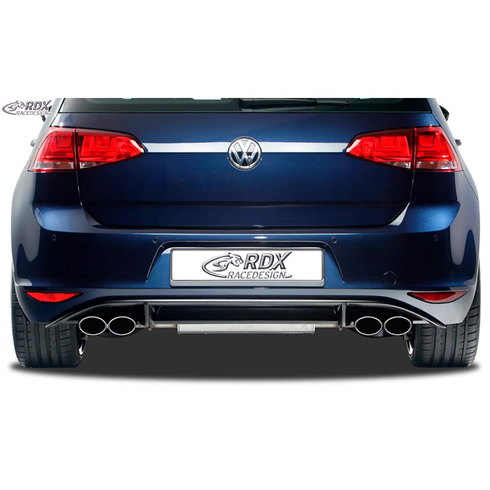 RDX Race Diseño rdha049 trasero delantales Enfoque 'Difusor' VII HB 3/5 puertas, modelos de 2012 de 'r de Look' No Incluidas. GTI/GTD (Pur), Negro