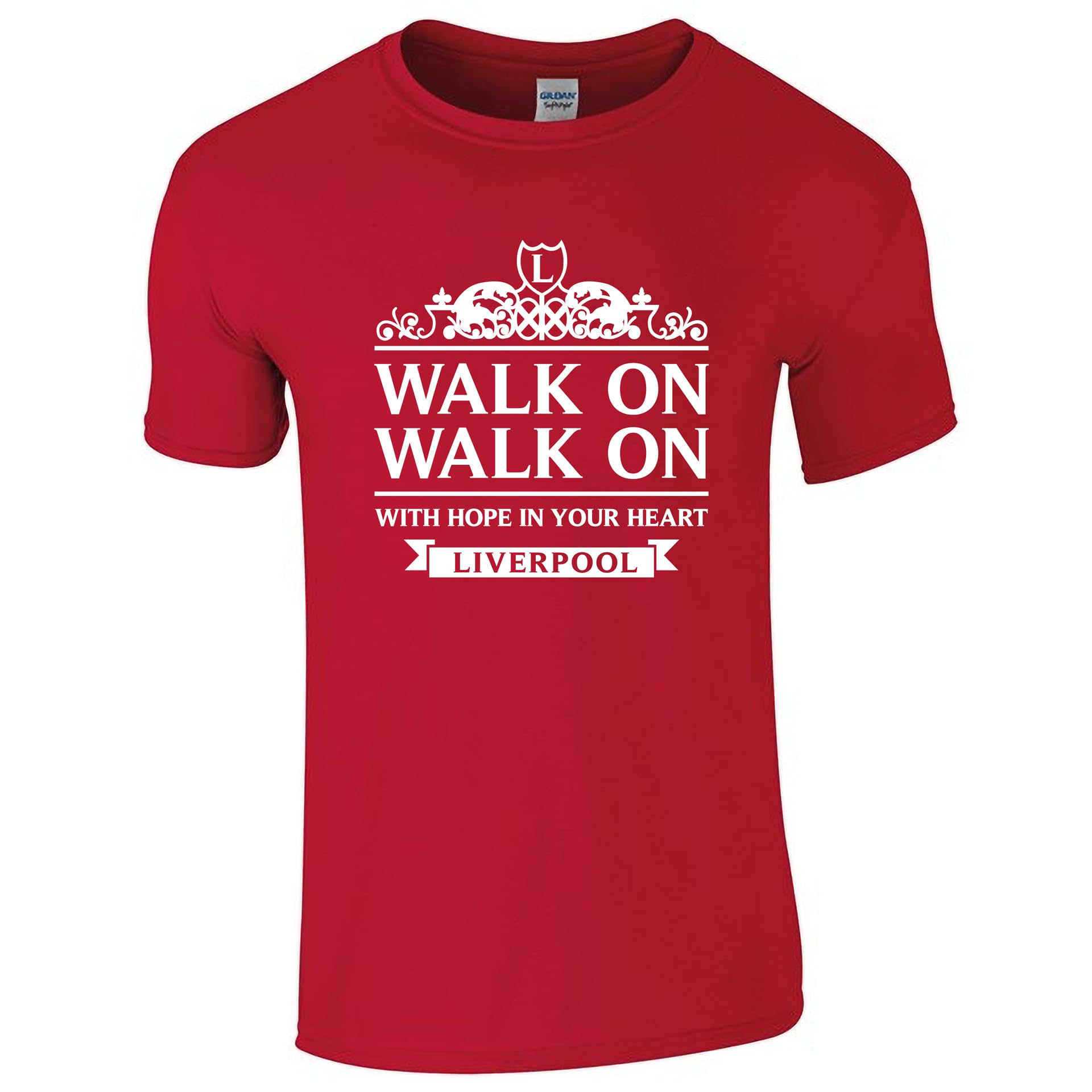 Partisan Liverpool T-Shirt Walk On Adult (UK, Alpha, XXL, Regular, Regular, Red)