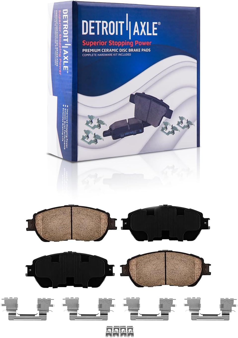 Detroit Axle - 5-Lug Front Brake Kit for 2005-2015 Toyota Tacoma Base Drilled & Slotted Brake Rotors 2006 2007 2008 2009 2010 2011 2012 2013 2014 Ceramic Pads Replacement : 10.83" Front Rotor