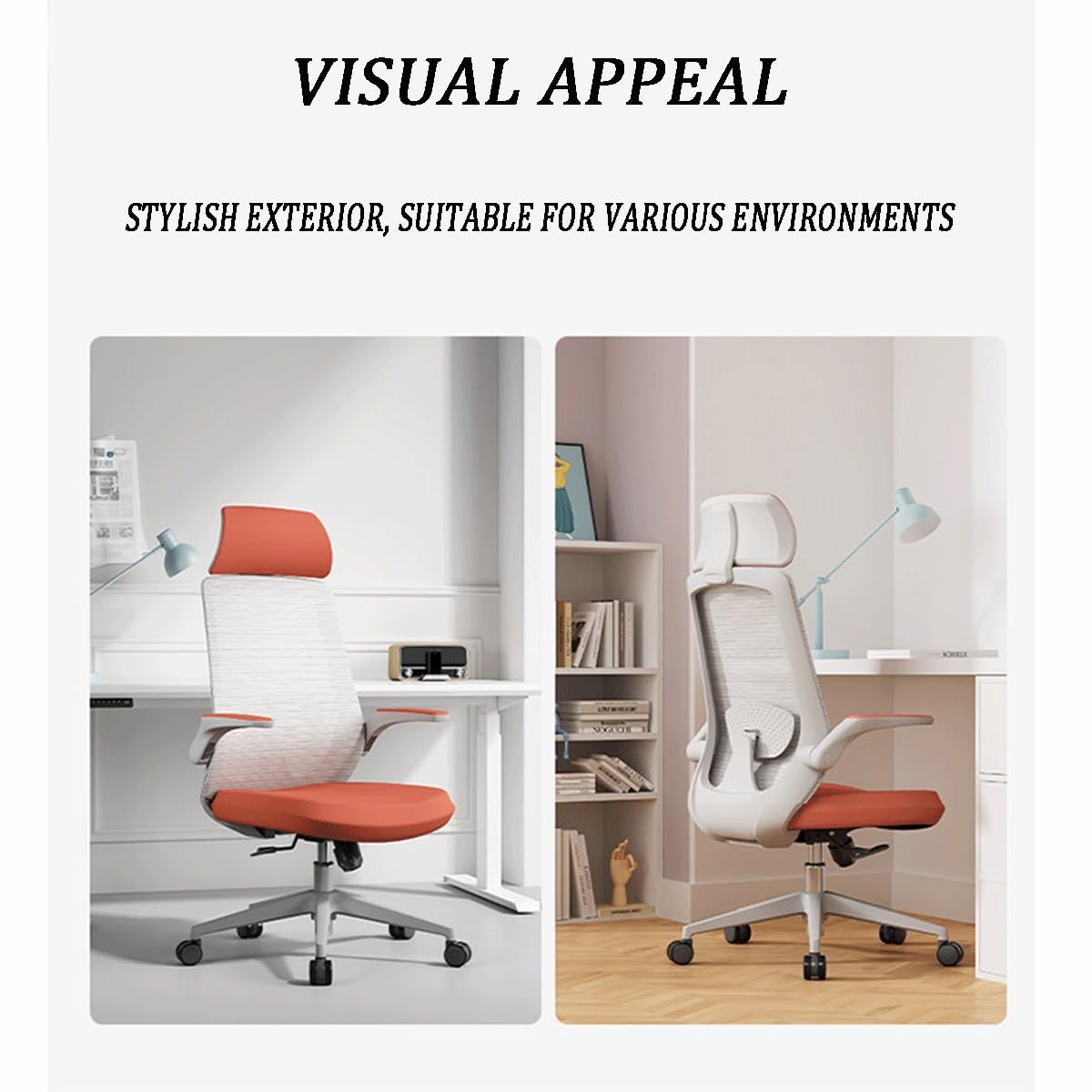 Silla de Oficina cómoda, Ideal para largas jornadas de Trabajo, Incluye reposacabezas y reposabrazos abatibles, Adecuada para oficinas y Salas de conferencias (Morado, con reposacabezas).