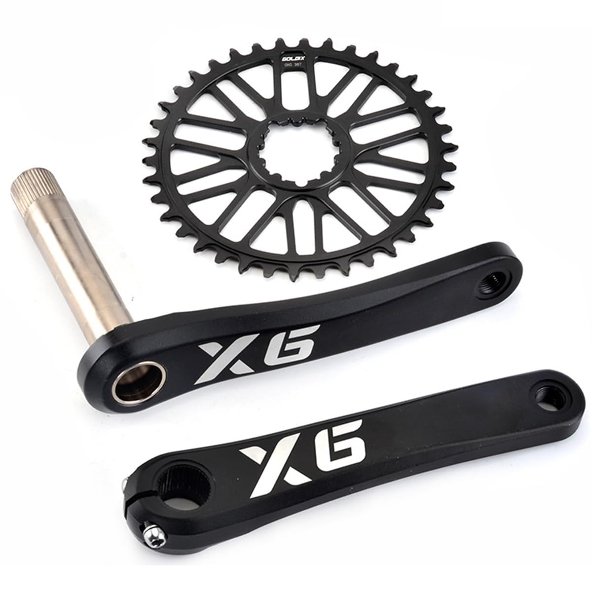 IBOWZ Bike Guarnitura, Guarnitura Integrata Cava Per Bici Da Strada 50-34T 52-36T 53-39T Guarniture A Doppia Corona GXP 170mm Set Di Pedivelle In Lega Di Alluminio Con Movimento Centrale