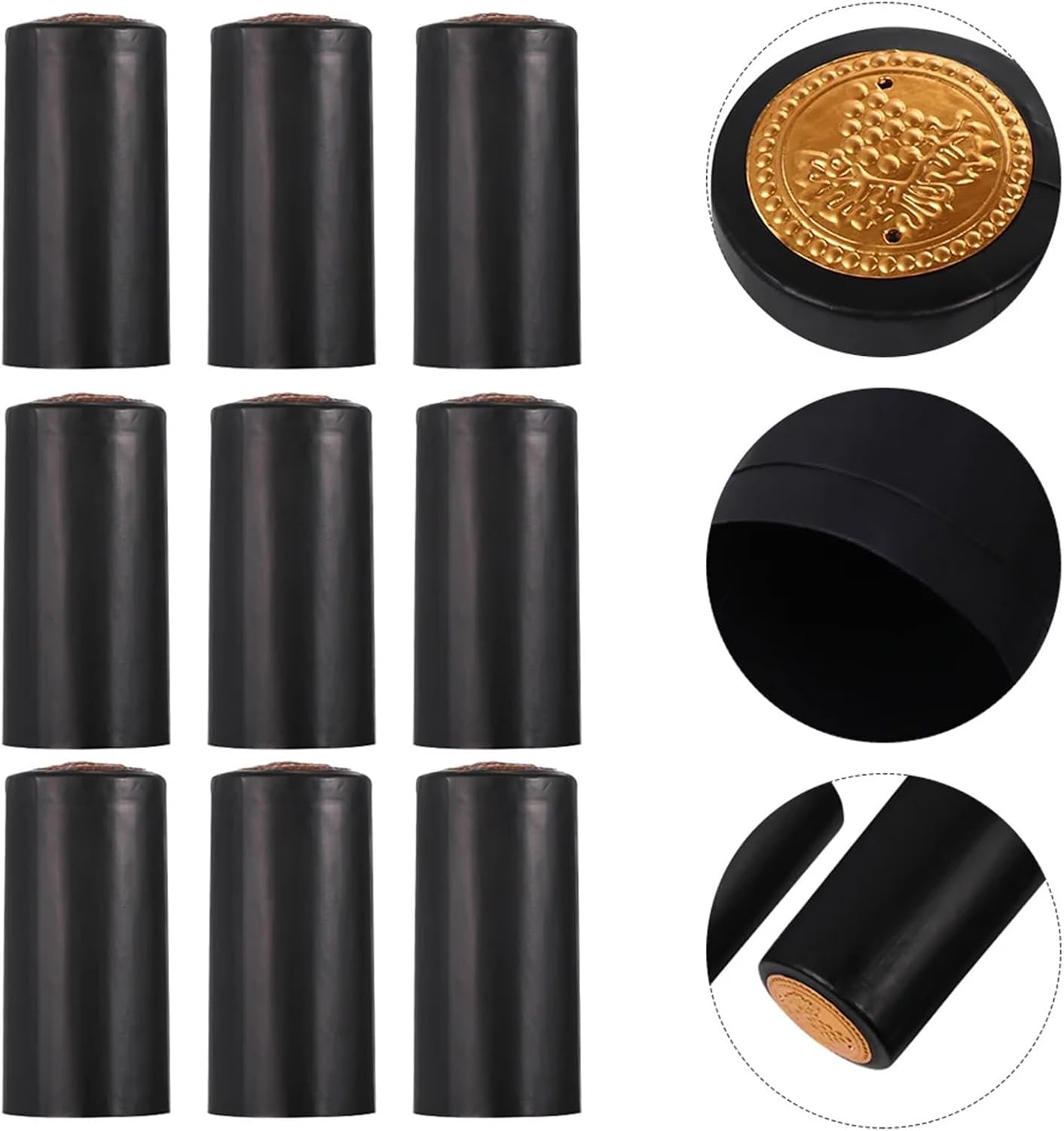 Wine Bottle Wraps Heat Shrink 500 Pcs Red Bottle Shrink Film Bottles Caps Heat Capsules for Plastic Wraps(Purple)