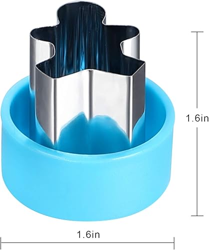 Miniatura 2 de Juego de cortadores de verduras de 1.5 pulgadas, 12 piezas de mini cortadores de galletas, molde de pastelería para galletas de frutas, accesorios