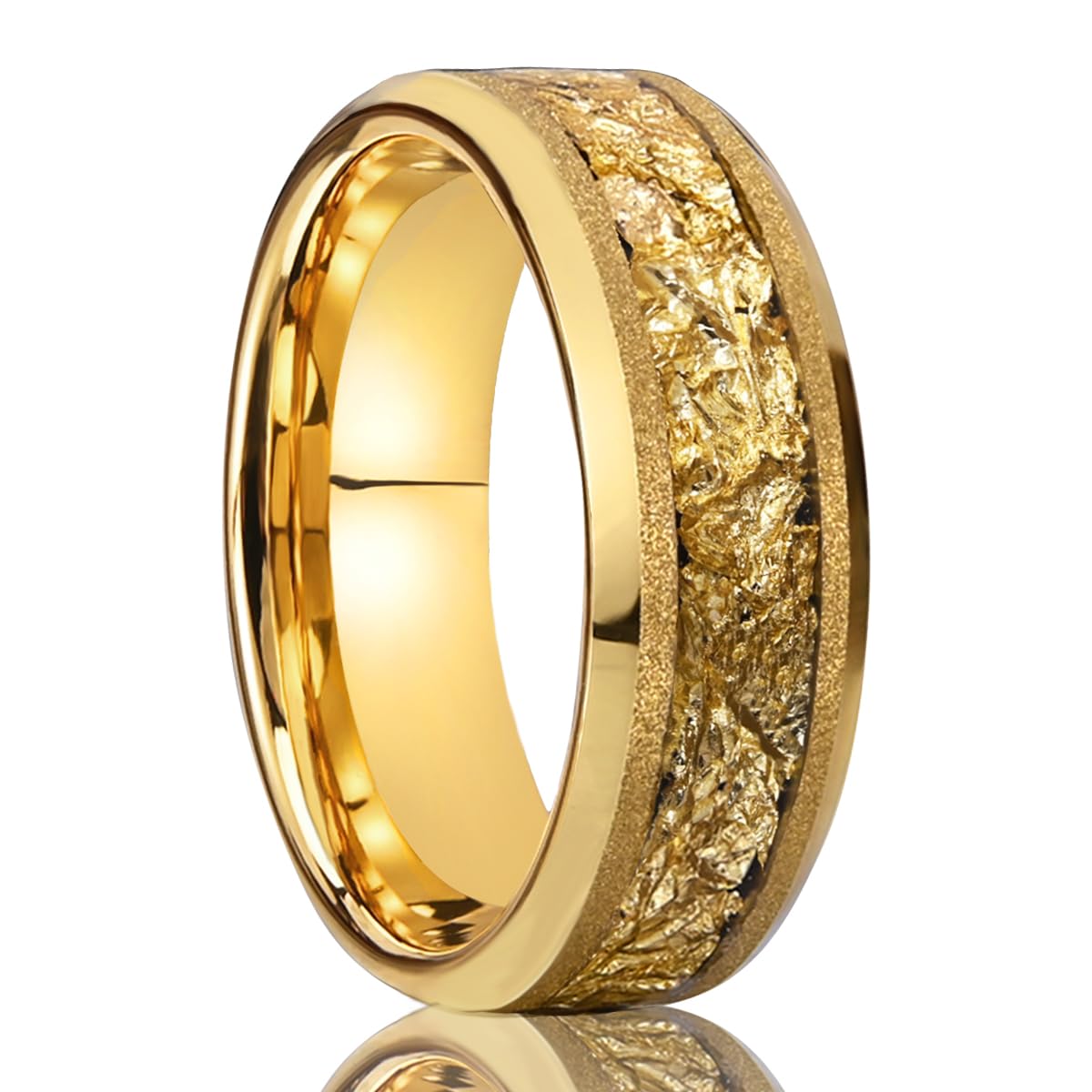 Concept Knight Gold Tungsten Ring for Men and Women