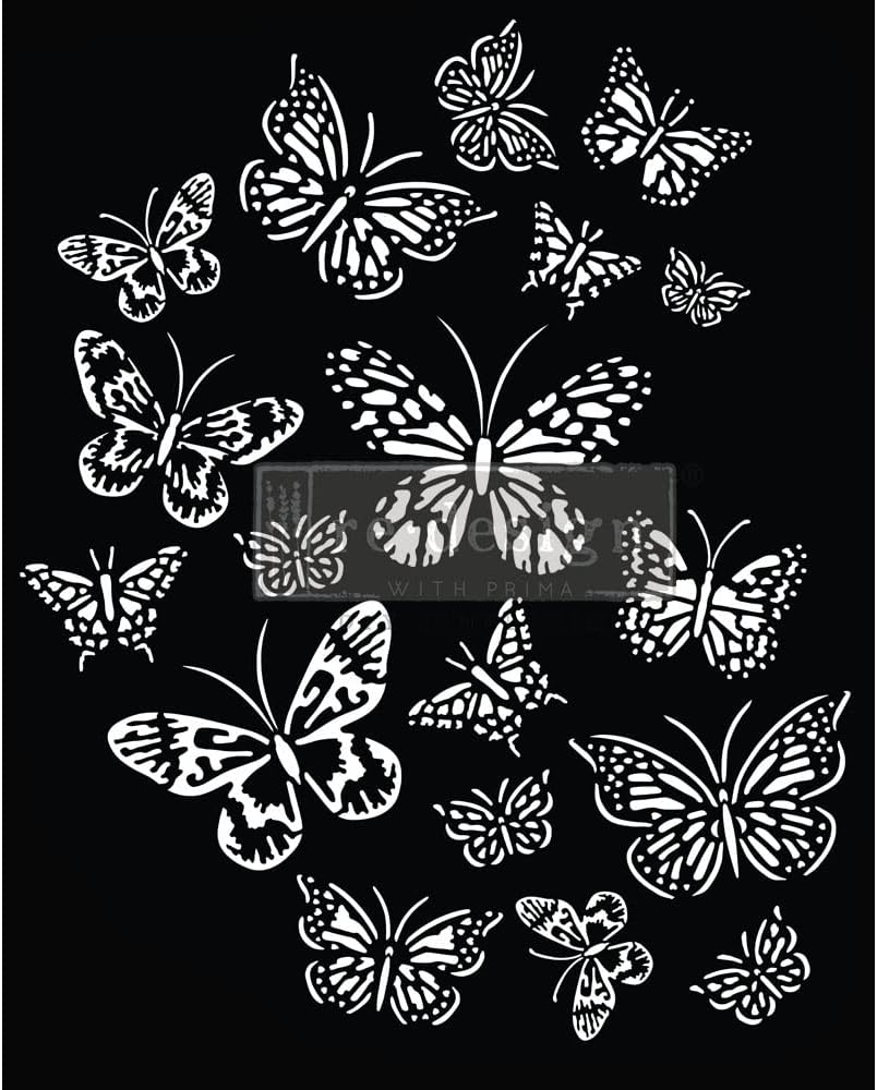 Redesign With Prima Decor Stencils – Butterfly Love – 1 pc, Sheet Size 20″x16″ 655350656614