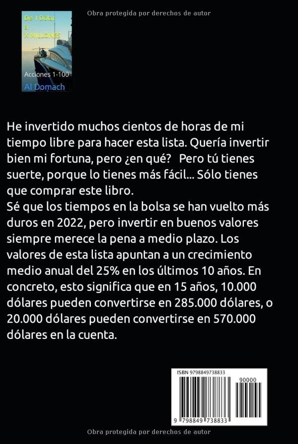 Miniatura 2 de De 1 Dólar a X MILLONES Acciones 1-100 (1 Dollar TO X MILLIONS) (Spanish Edition)