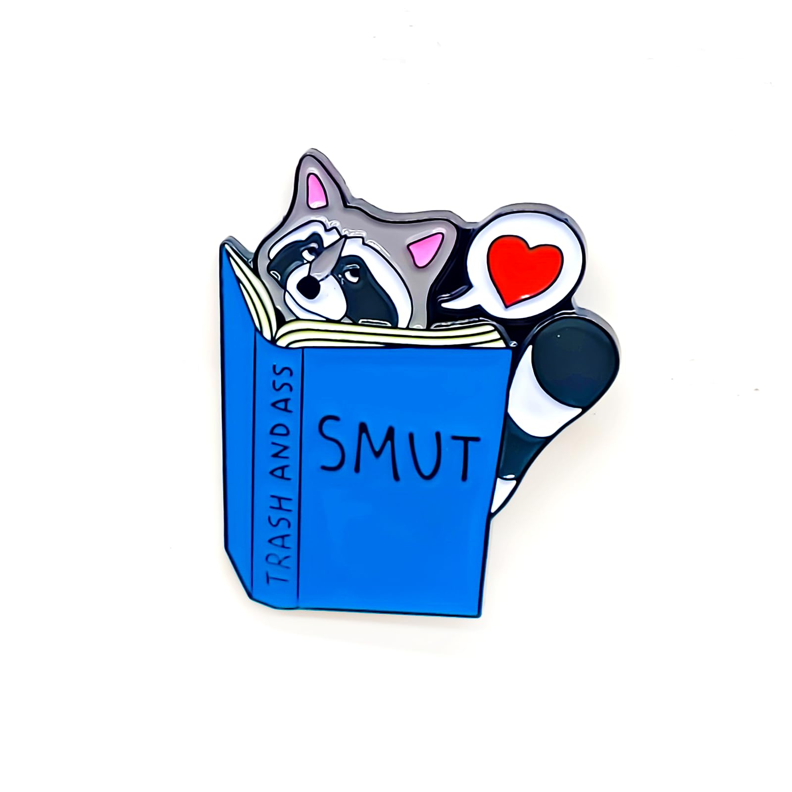 Cute Cartoon Raccoon Badge Pin