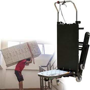 Electric Stair Climbing Dolly, 2980W Electric Hand Trucks Foldable, 500kg Capacity Stair Climbing Hand Trucks, for Mobile Furniture Logistics Warehouse