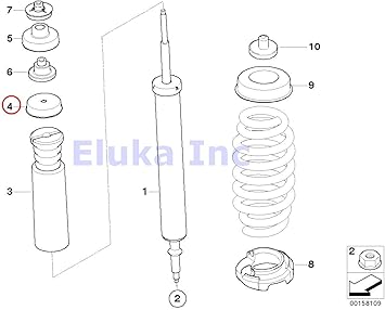Amazon Com 2 X Bmw Genuine Support Cup For Shock Absorber Strut Bump Stop Rear Left Right 128i 135i M Coupe Active E X1 28i X1 28ix X1 35ix 128i 135i 323i 325i