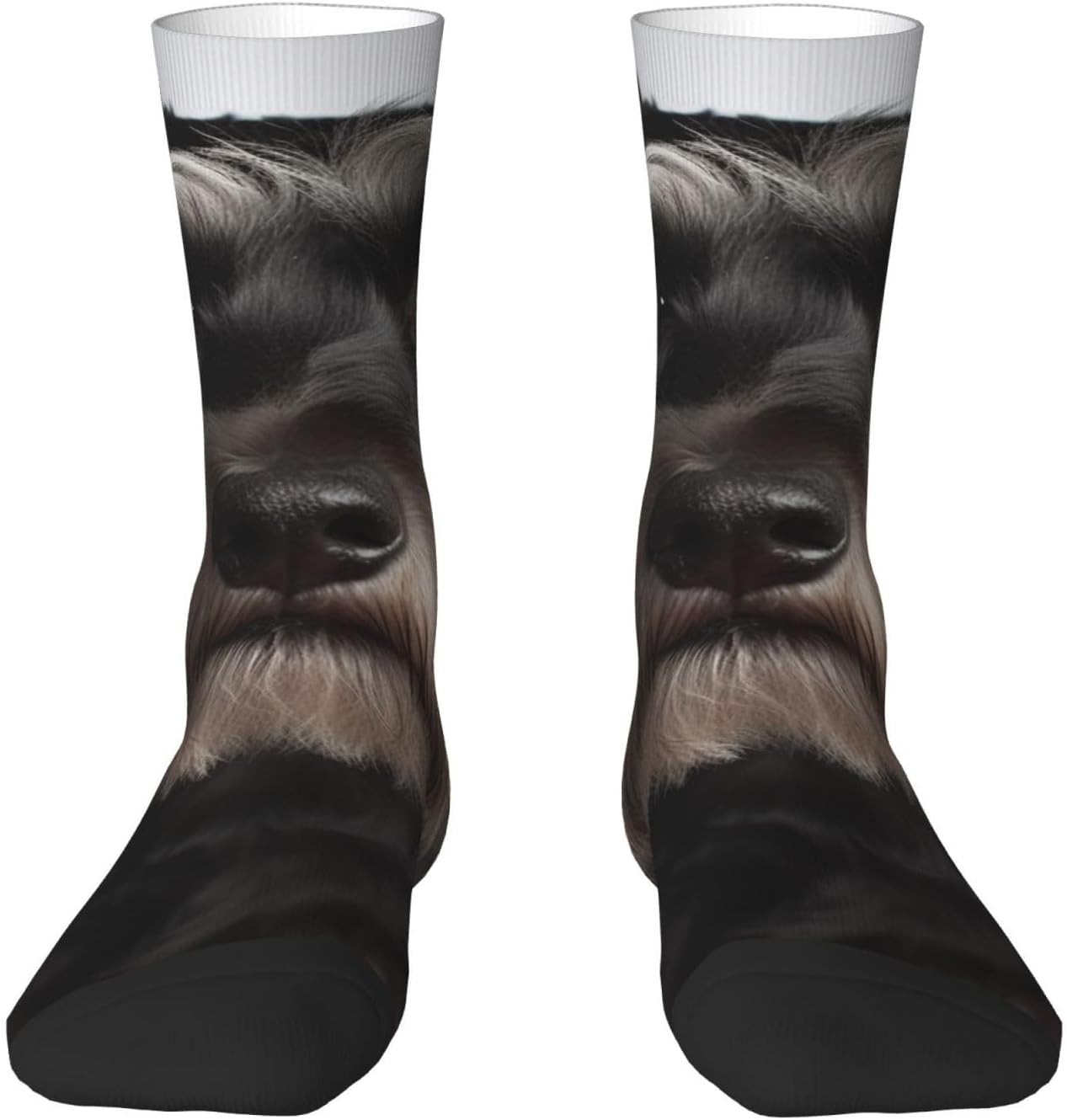 Cute schnauzer Crew Socks for Men Women Moisture Wicking Cushion Athletic Sock Casual Novelty Socks Gift