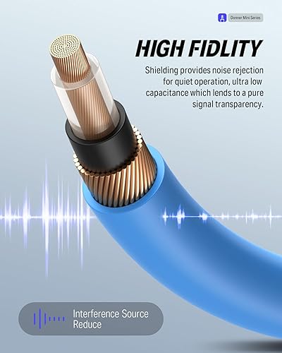 Miniatura 21 de Donner Cable de interconexión de guitarra de 3 pulgadas, cables de pedal de efecto de guitarra, color negro, paquete de 6