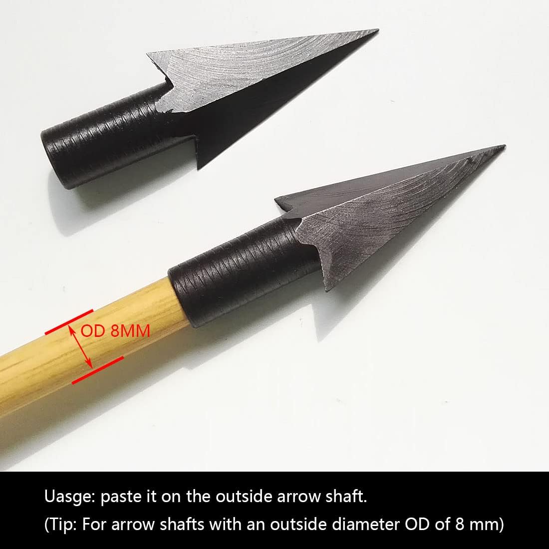 AMEYXGS Traditional Broadheads Hunting Arrow Target Practice 230 Grain for Recurve Bow Longbow Traditional Bow