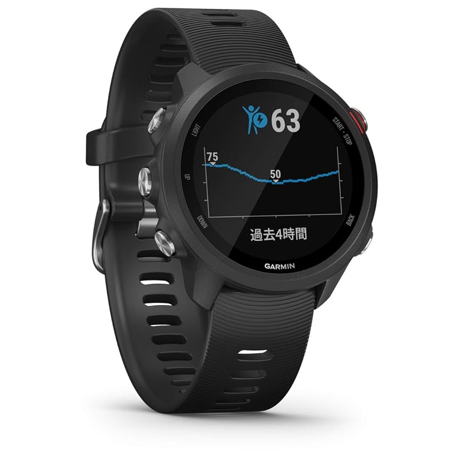 Amazon | GARMIN(ガーミン) ForeAthlete 245 Music Black Red