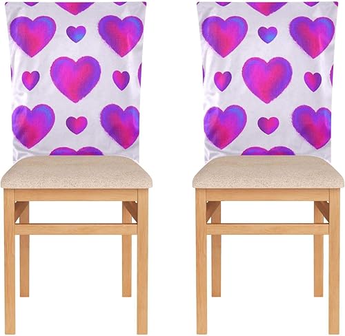 Chair Protectors Covers Soft for Home, Restaurant, Banquet Set of 2 Seat Covers for Dining Chairs cubiertas para sillas de comedor Decor Peach