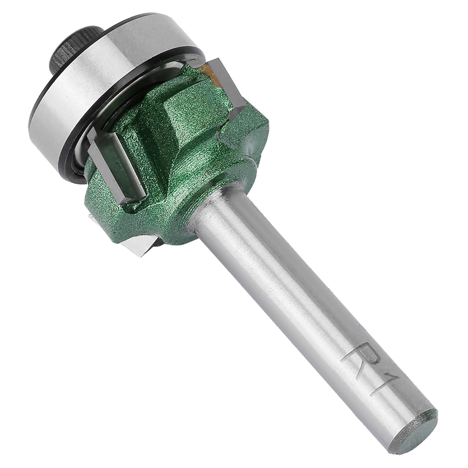 Trimmer Router Bit with 4 Teeth for Smooth Woodworking Trimming - Tungsten Steel Trimming Cutter for 2-3mm Thick Materials (1/4 * R1)