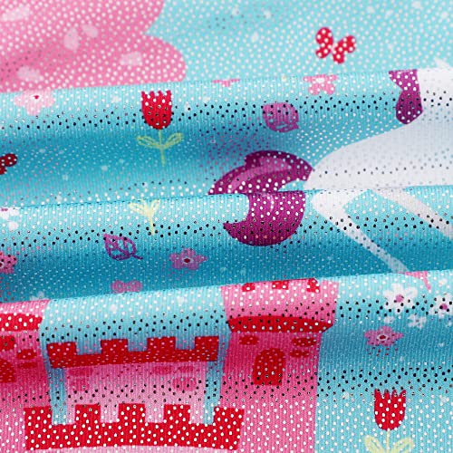 HOZIY Long Sleeve Leotards for Girls Gymnastics Kids Toddler Tumbling Outfits Floral Unicorn Galaxy Rainbow Stripe Pattern