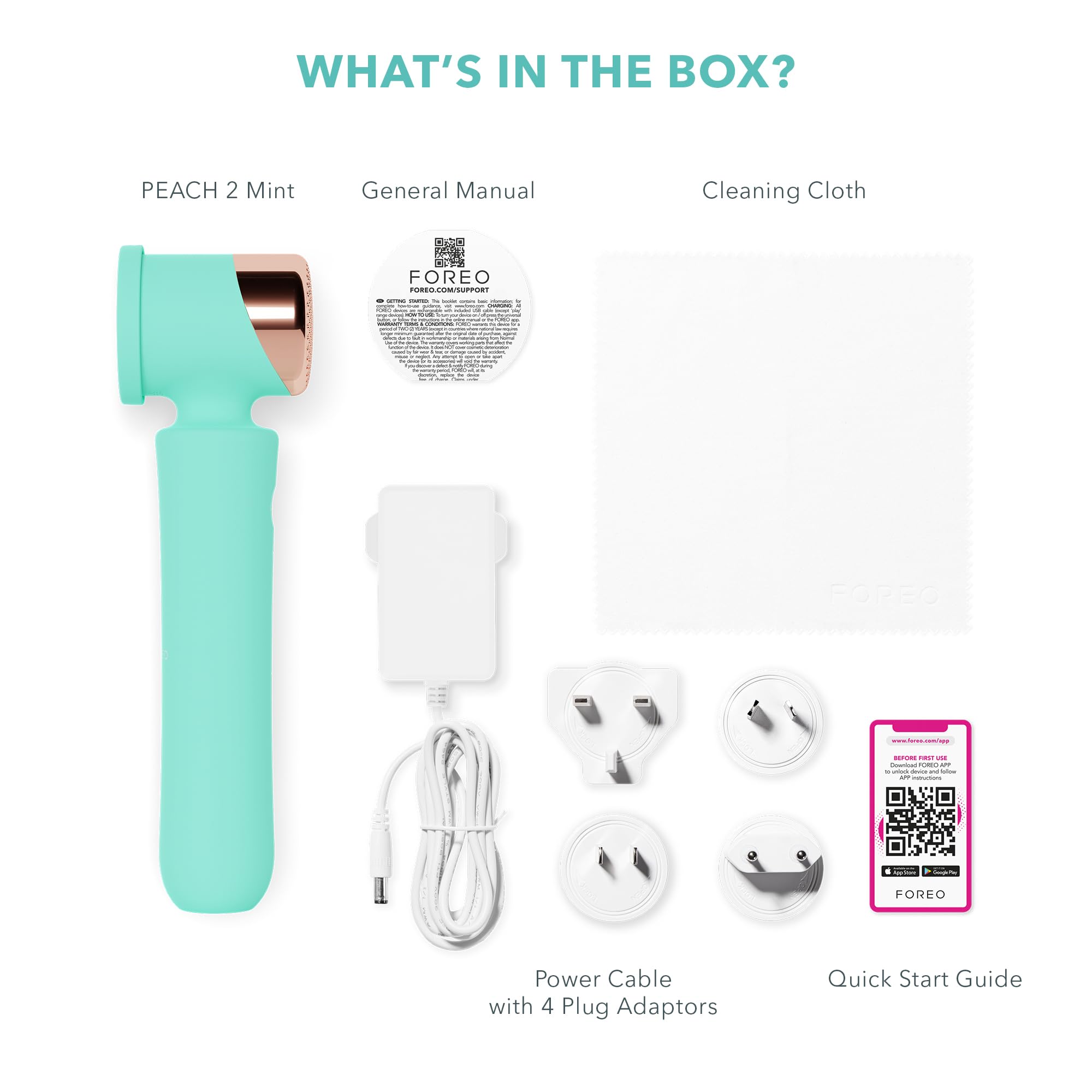 FOREO PEACH 2 IPL Hair Removal Device – Quick & Gentle Hair Reduction – For Full Body & Face – Skin Cooling System – Silicone Shield - Artic Blue