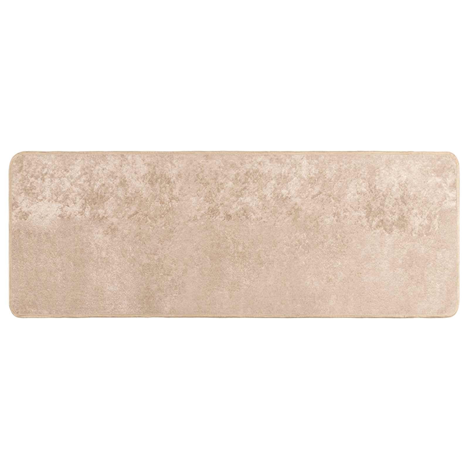 Marsa Tapis de couloir antidérapant en polyester et PVC - Beige - 100 x 250 cm - Pour entrée, cuisine, salon et bureau