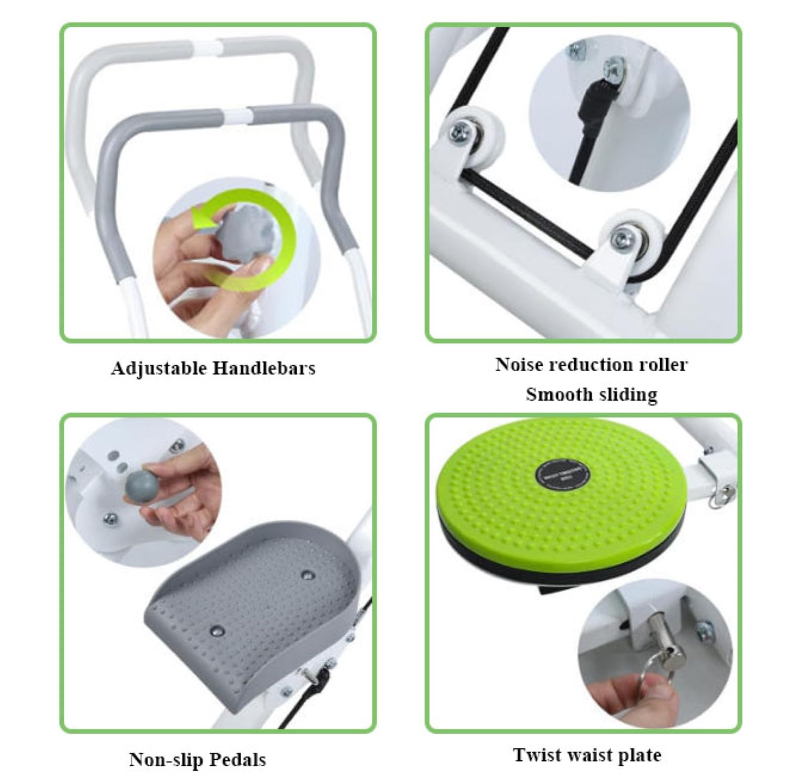 Stepper per scale, regolabile, pieghevole, per allenamenti cardio a casa
