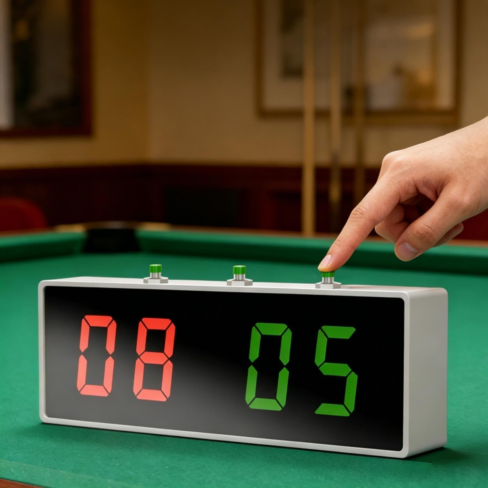 Oshhni Tabellone segnapunti elettronico Bianco Multifunzionale per competizioni Sportive, Regalo, Robusto tabellone Digitale per segnare i punteggi