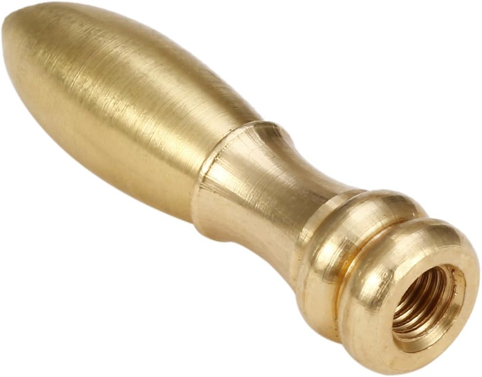 uxcell 2pcs M6 Thread Solid Brass Knob Lamp Shade Finial Decoration Accessories 2 inch High