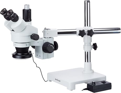 AmScope SM-3TPZZ-144 180X Boom Stand Trinocular Zoom Stereo Microscope