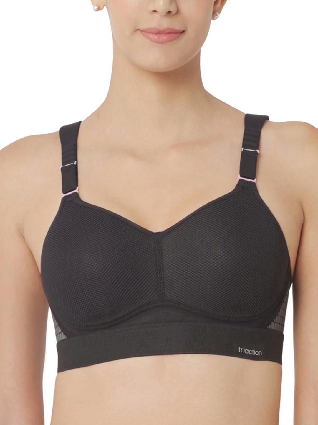 Triumph Triaction Hybrid Lite Bra for Women Padded Sports Non Wired Adjustable Straps Most Wicking Fabric Stretch - Fit Ba... - Review, Price and Buying Guide