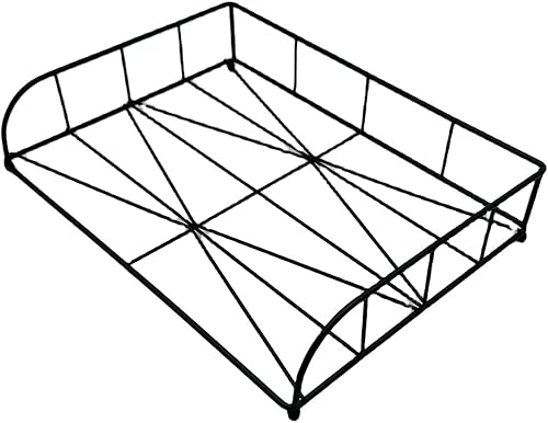 Miniatura 8 de Paquete de 2 bandejas de cartas, organizador de archivos de escritorio, apilable, multifuncional, organizador de bandejas de papel para suministros