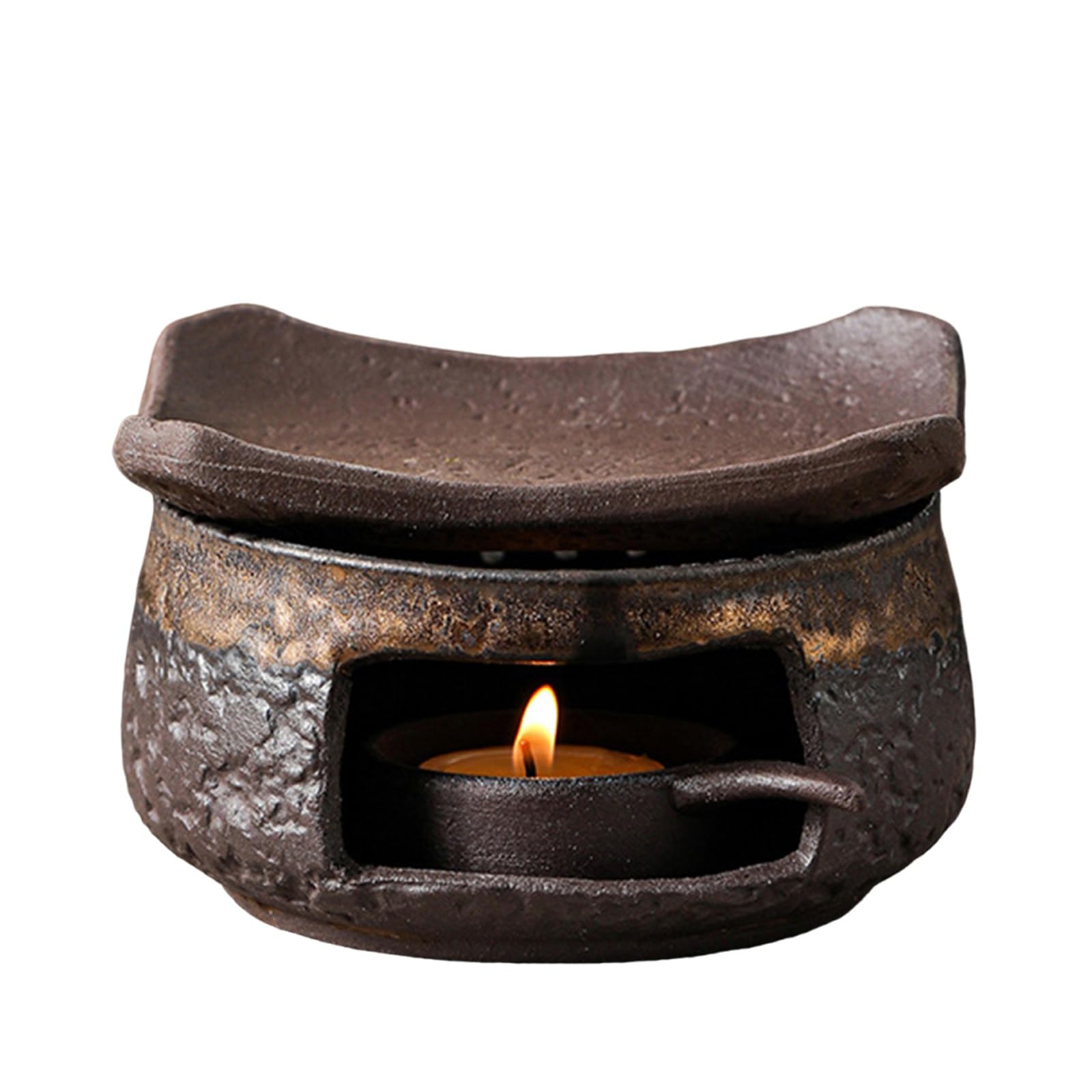 Handmade Ceramic Aromatherapy Diffuser,Herb Burner & Candle Wax Warmer with Tealight Holder, Home Fragrance Accessories