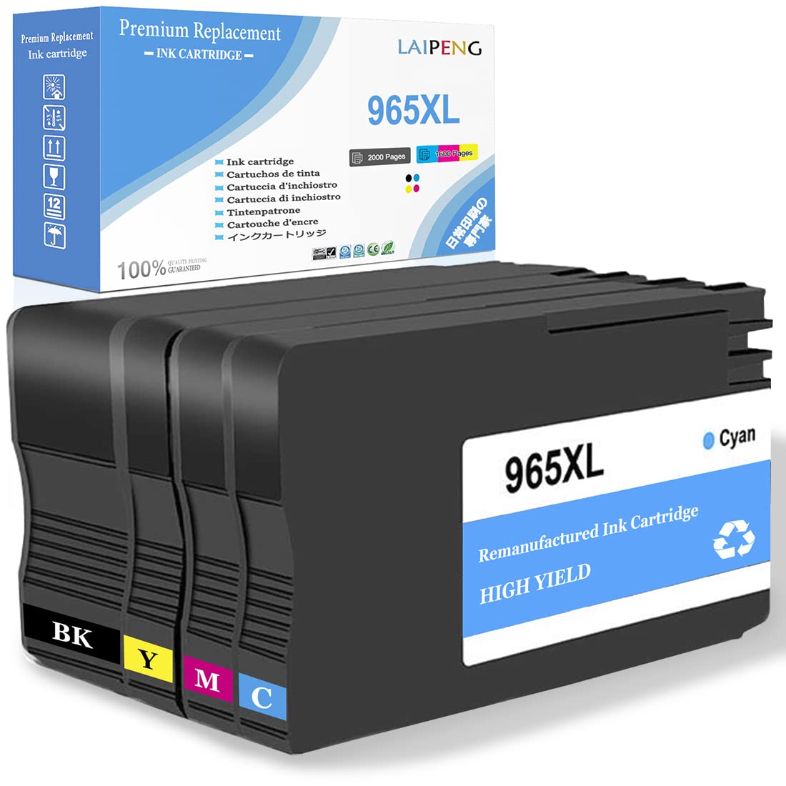 Amazon.co.jp: 【LAIPENG】HP用 インクカートリッジ HP965XL 965 XL  