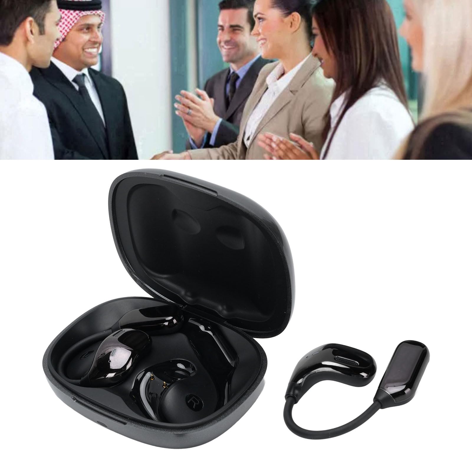 Fabater Cuffie per Traduzione Cuffie Efficaci per Traduttore Linguistico HD Wireless per Viaggiatori PC+ABS