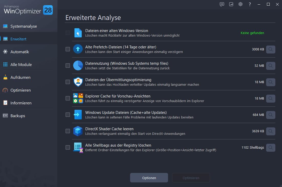 WinOptimizer 28 - 3 USER Lizenz - Tuning für Windows 11 10 - unbegrenzte Laufzeit - Sicher, Sauber, Schnell