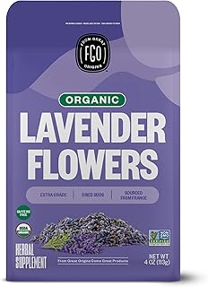 FGO Organic Dried Lavender Flowers, Extra Grade Dried Buds, Imported Fro...