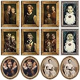 Halloween Decoration Scary Indoor Wall Decor 6Pack 3D Changing Face Moving Picture Portrait Horror Decoration for Party Home Castle Haunted House Props(Style F)