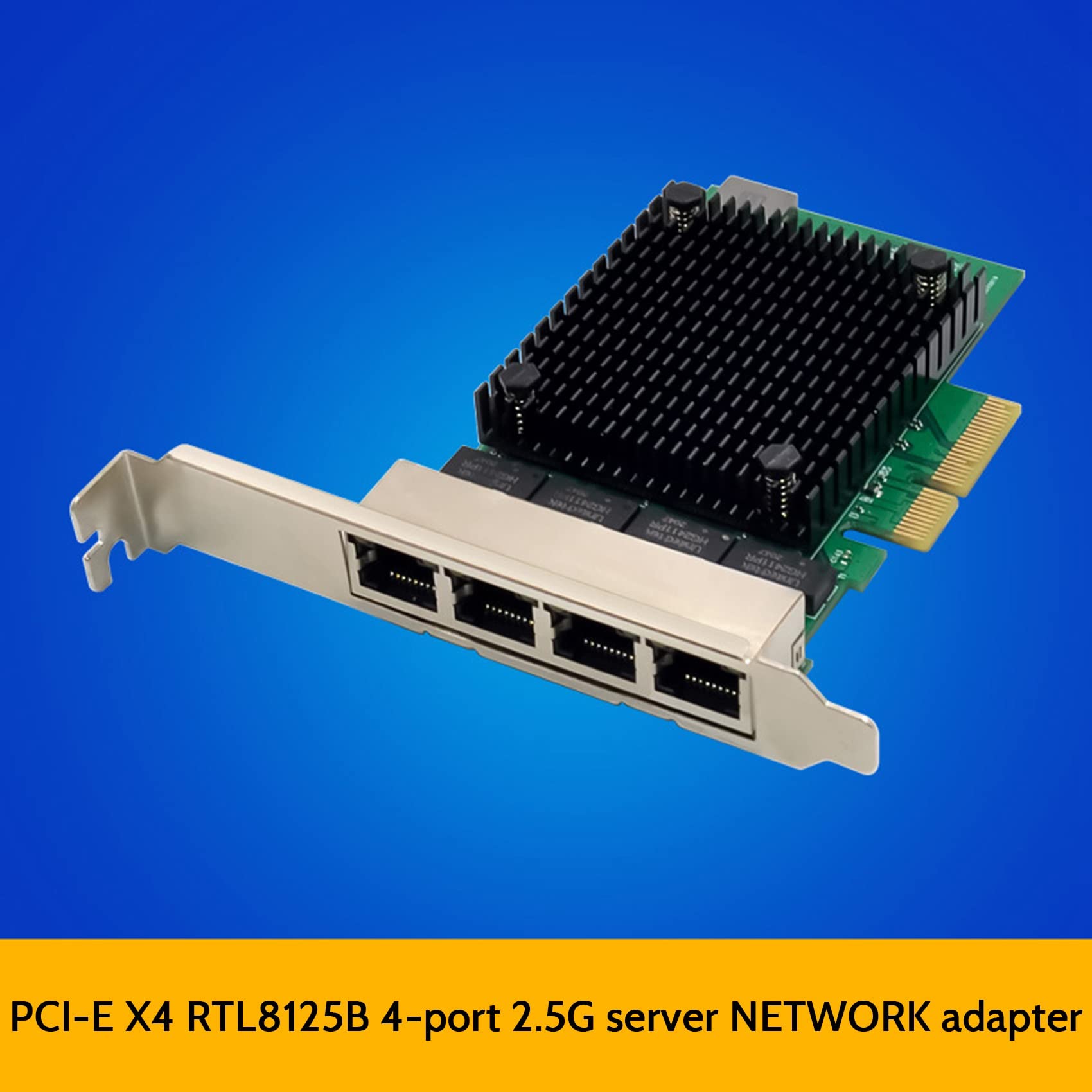PCIE X4 2,5G RTL8125B karta sieciowa serwera karty sieciowej Ethernet 4 porty karta sieciowa Ethernet
