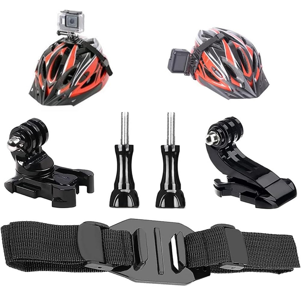 Fahrradhelm Befestigungsgurt Halterungen für Insta360 Ace Pro/One X3/X2/X/RS/R SJCAM, für DJI Action, Xiao Ant Serie, Radfahren Belüftete Helm Action Kamera Montageadapter Kopfgurthalter Elektronik & Foto