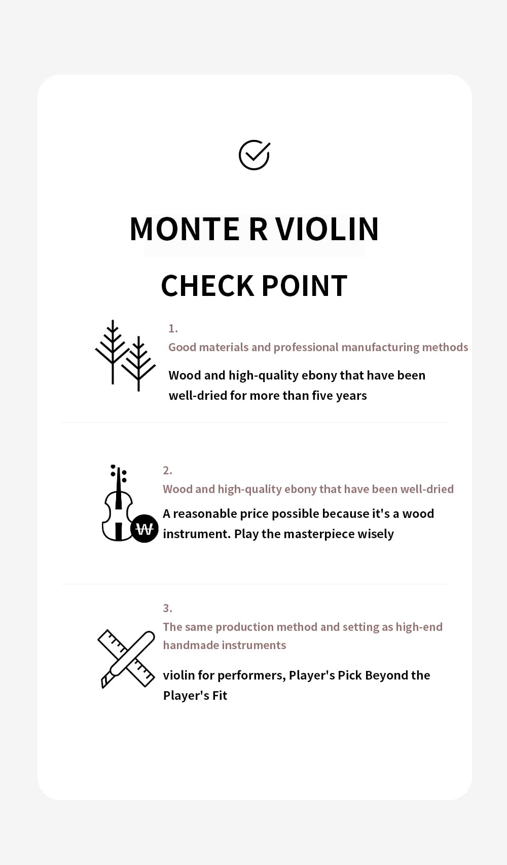 Professional-Grade 4/4 Full Size Violin Complete Set | Premium Ebony Fittings | Ideal for Music Students & Serious Adult Players (Natural, 4/4)