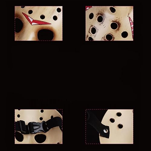 Miniatura 5 de Freddy vs Jason - Máscara de hockey de resina para Halloween, fiesta de baile de disfraces, accesorios