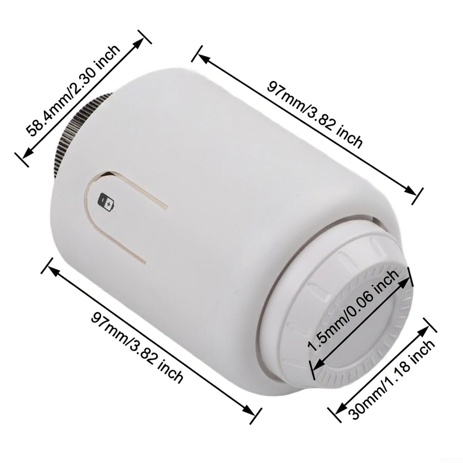 Termostato per termosifone Zigbee TRV, LCD, girevole, Smart per | Controllo remoto tramite app, comandi vocali compatibili, calendario personalizzato, display LCD chiaro, display girevole